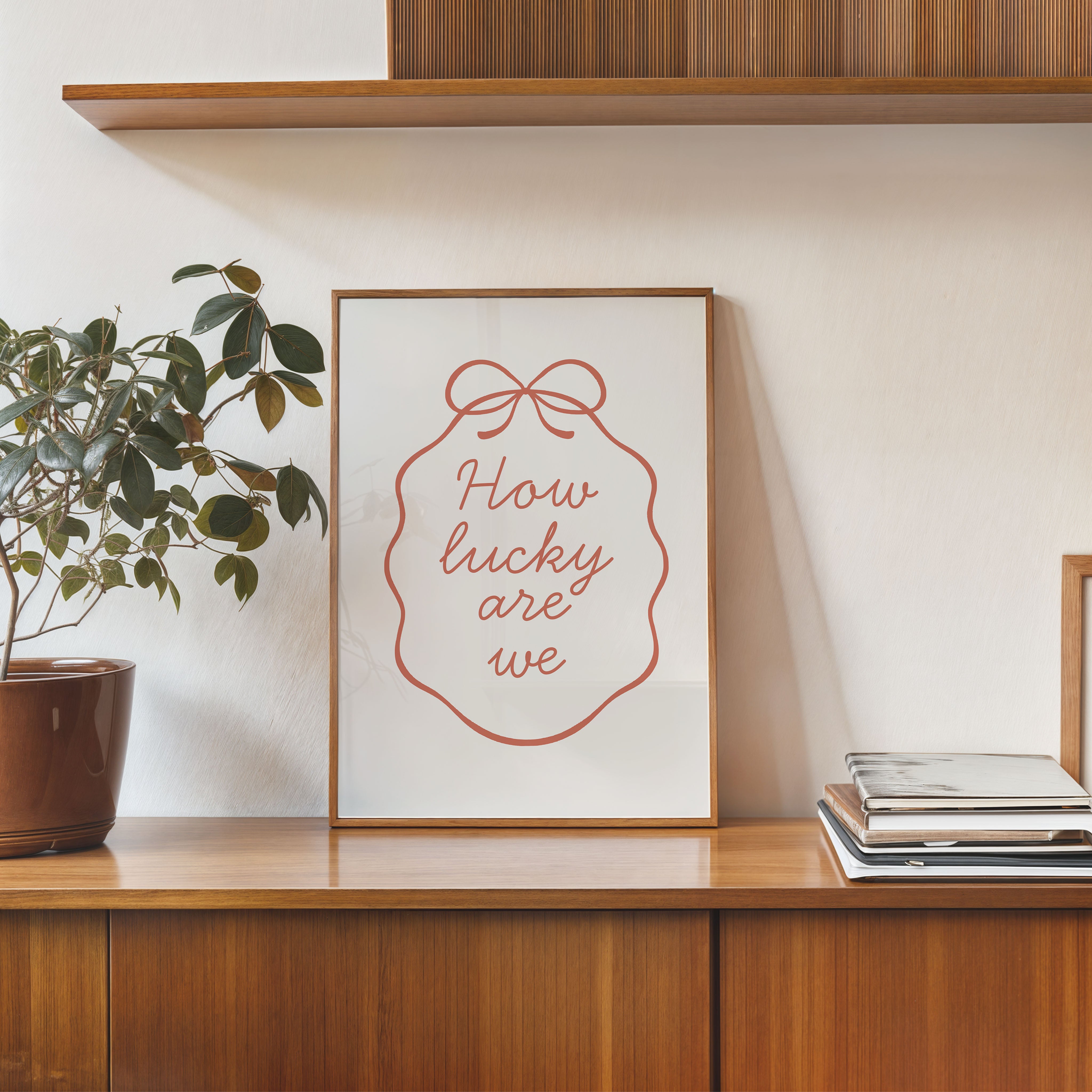 how lucky are we romantic quote wall art poster